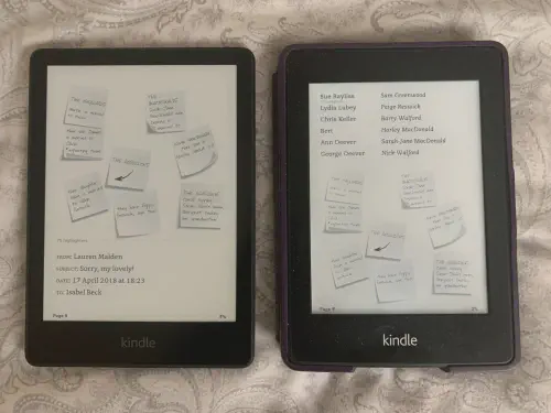 Kindle Paperwhite Signature and Kindle Paperwhite side-by-side